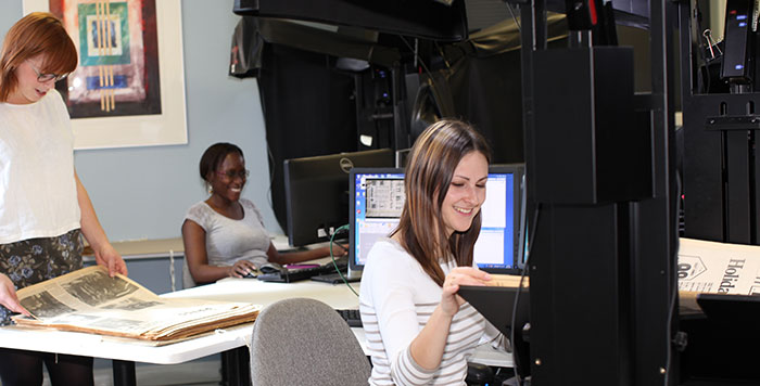 Newspaper scanning production