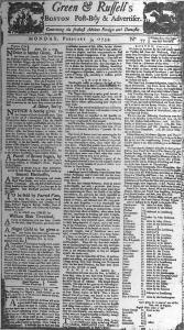 Green & Russell's Boston Post-boy and Advertiser