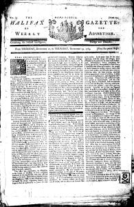 Halifax Gazette or the Weekly Advertiser