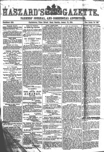Haszard's Gazette, Farmer's Journal and Commercial Advertiser