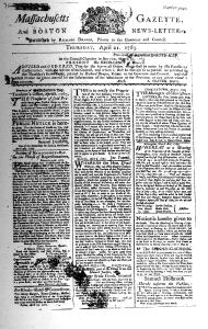 Massachusetts Gazette and Boston News-letter (1763)