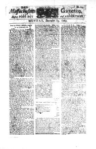 Massachusetts Gazette, and the Boston Post-boy and Advertiser