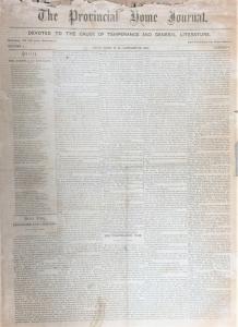 The Provincial Home Journal Devoted to the Cause of Temperance and General Literature (1864)