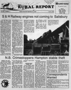 The Rural Report (Elgin, New Brunswick: 1982)