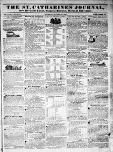 St. Catherine's Journal and Welland Canal, Niagara District General Advertiser