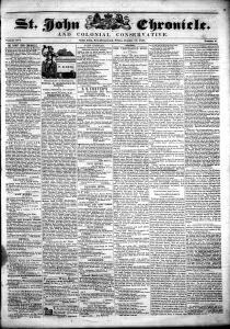 St. John Chronicle and Colonial Conservative
