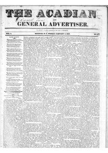 The Acadian and General Advertiser