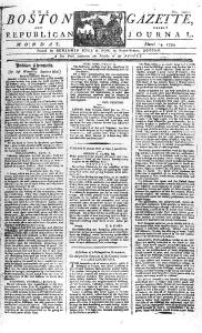 The Boston Gazette, and Weekly Republican Journal