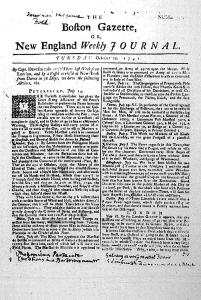 The Boston Gazette, or, New-England Weekly Journal