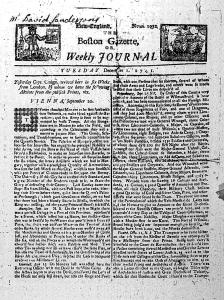 The Boston Gazette, or, Weekly Journal
