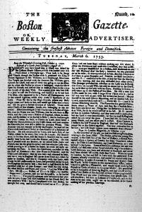 The Boston Gazette, or, Weekly Advertiser