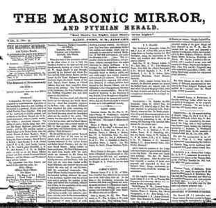 The Masonic Mirror and Pythian Herald