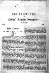 The Mayflower: or Ladies' Acadian newspaper