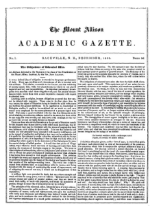 The Mount Allison Academic Gazette
