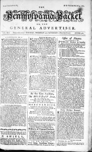 Pennsylvania Packet, or, the General Advertiser