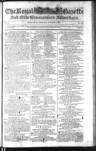 The Royal Gazette and New Brunswick Advertiser (1808)