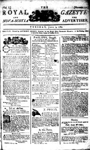 The Royal Gazette and the Nova Scotia Advertiser