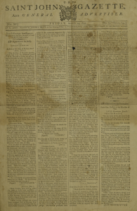 The Saint John Gazette and General Advertiser
