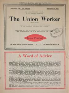 Union Worker (Moncton, New Brunswick: 1921)